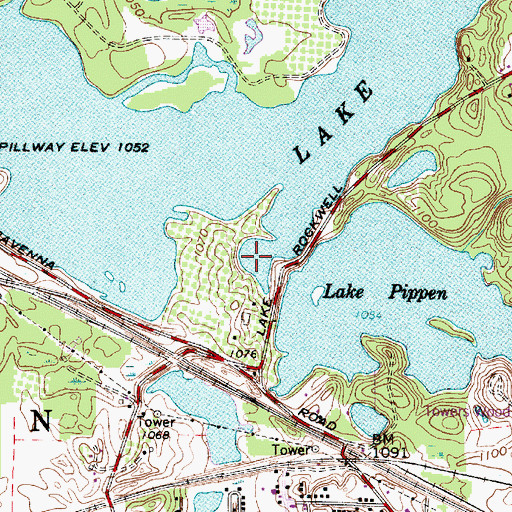 Topographic Map of Lake Rockwell, OH