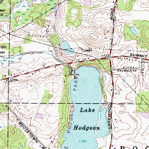 Topographic Map of Muddy Lake Dam, OH