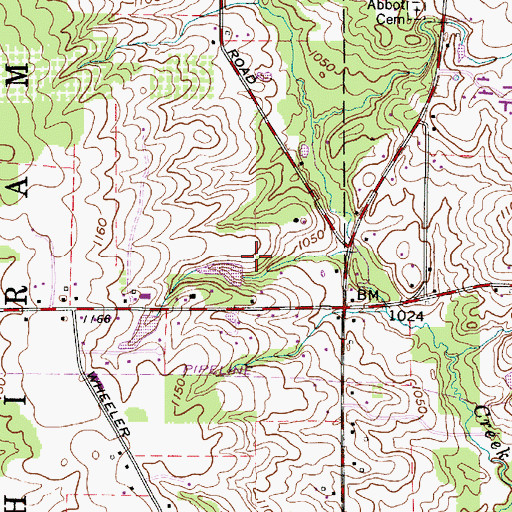 Topographic Map of Ohnoname 28 Dam, OH