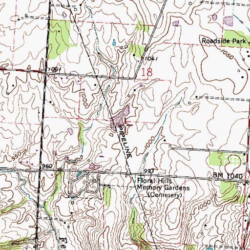Topographic Map of Kilbarger Pond Dam, OH