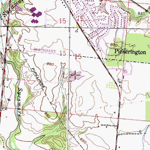Topographic Map of McGill Pond, OH