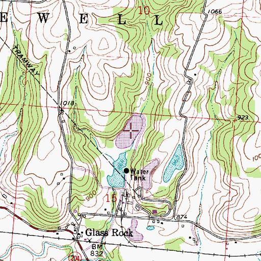 Topographic Map of Central Silica Company Pond 9722-012, OH