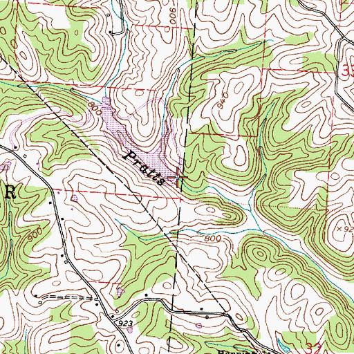 Topographic Map of Rainbow Lake Dam, OH