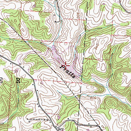 Topographic Map of Rainbow Lake, OH
