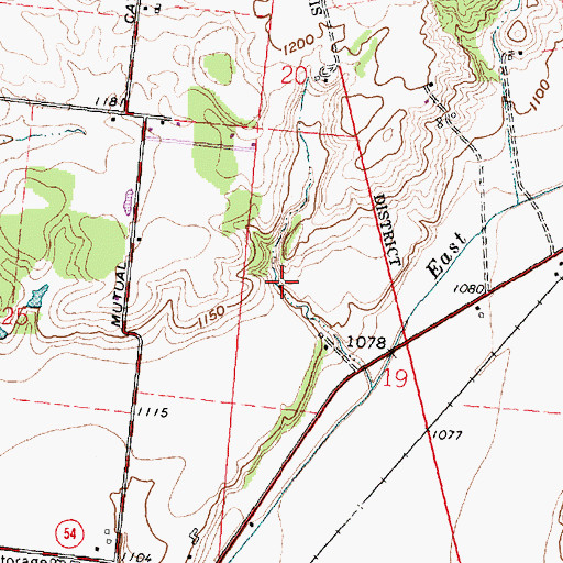 Topographic Map of East Fork Buck Creek Structure 3a Reservoir, OH