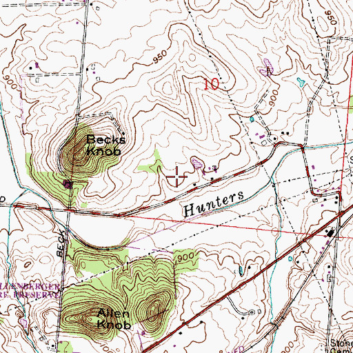 Topographic Map of Hunters Run Conservation District Structure Three Dam, OH