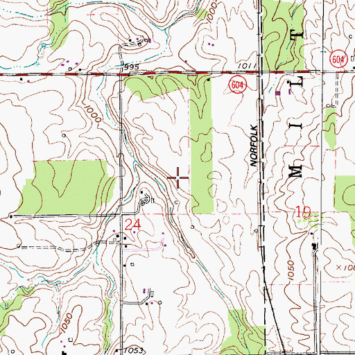 Topographic Map of Chippewa Watershed Conservation District Structure Reservoir, OH