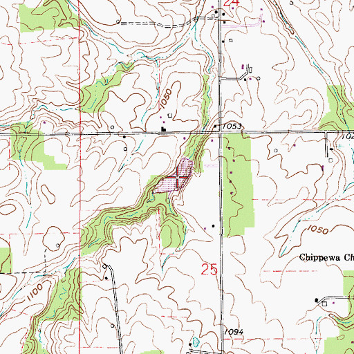 Topographic Map of Chippewa Watershed Conservation District Structure Reservoir, OH