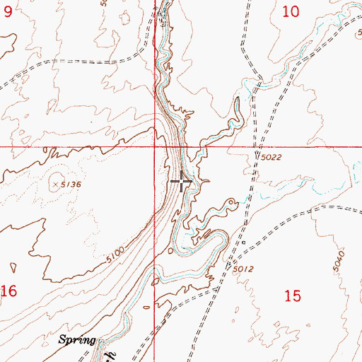 Topographic Map of Saltwater Wash, AZ