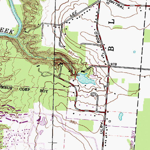 Topographic Map of Smith Pond Dam, OH