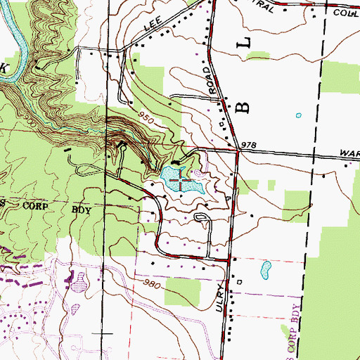 Topographic Map of Smith Pond, OH