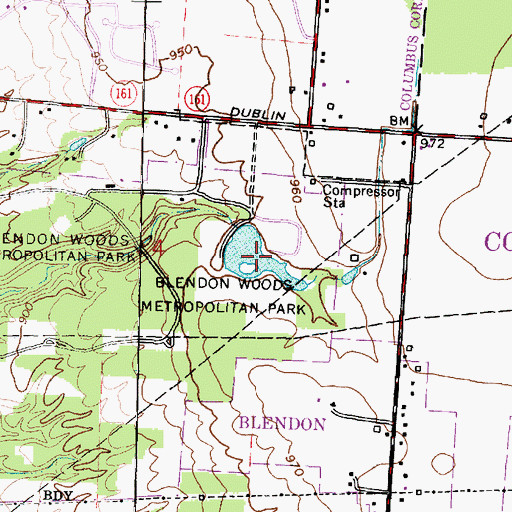 Topographic Map of Thoreau Pond, OH