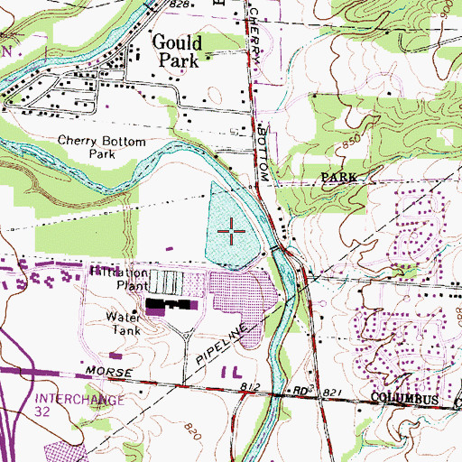 Topographic Map of City of Columbus Sludge Pond, OH
