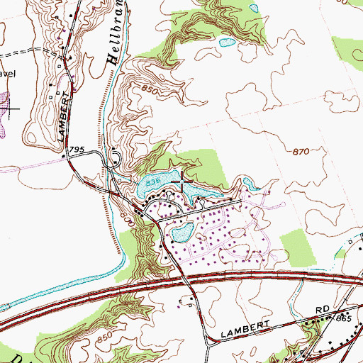 Topographic Map of Timber Lake, OH