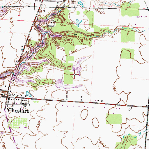 Topographic Map of Pomeroy Ponds Dam, OH