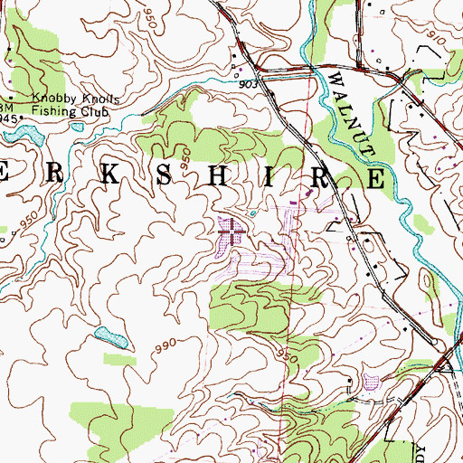 Topographic Map of Berkshire Lake, OH