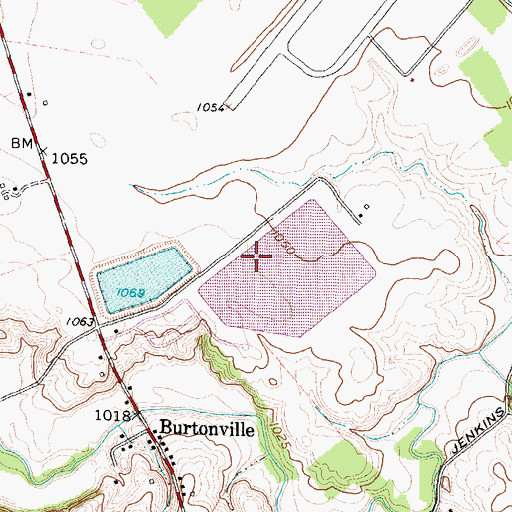 Topographic Map of Wilmington Reservoir Number One, OH