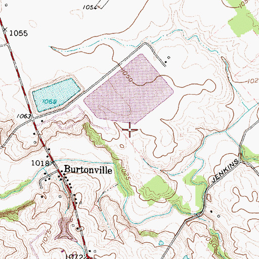Topographic Map of Wilmington Upground Reservoir Number Two Dam, OH