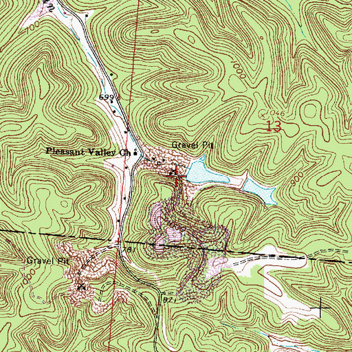 Topographic Map of Southern Silica Pond Number One Dam, OH