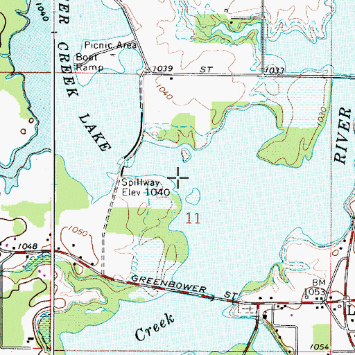 Topographic Map of Deer Creek Reservoir Dam, OH