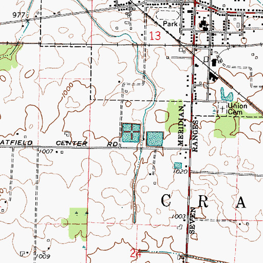 Topographic Map of New Washington Upground Reservoir, OH