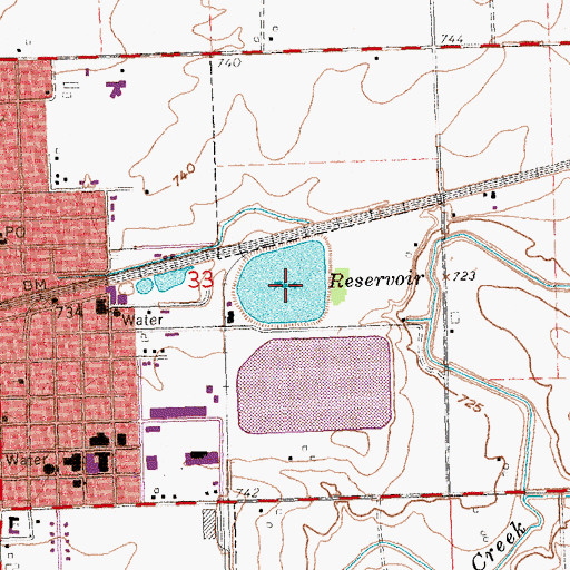 Topographic Map of Archbold Reservoir Number One, OH