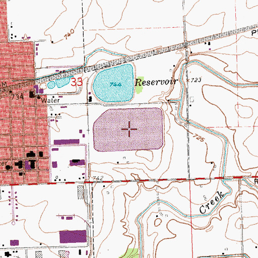 Topographic Map of Archbold Reservoir Number Two, OH