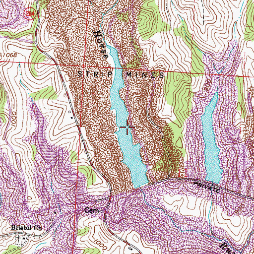 Topographic Map of Ohio Power Company Pond 9515-001, OH