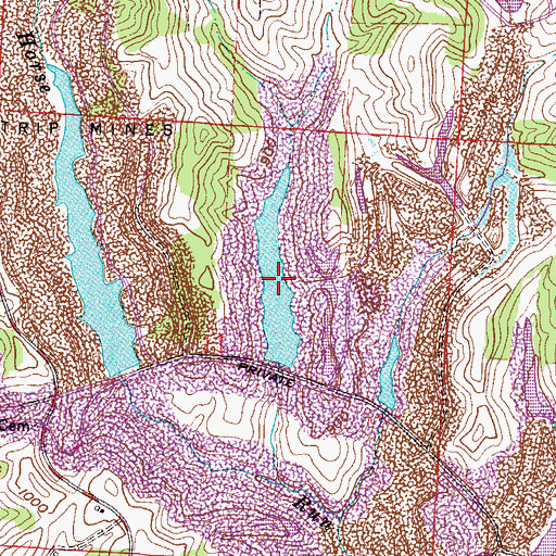 Topographic Map of Ohio Power Company Pond 9515-002, OH