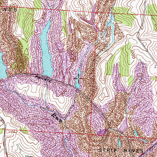Topographic Map of Ohio Power Company Pond 9515-004, OH