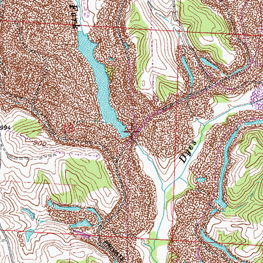 Topographic Map of Ohio Power Company Pond Mm-29 Dam, OH