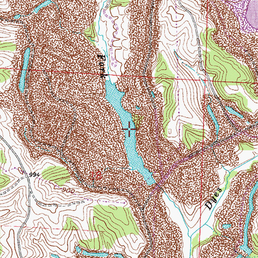 Topographic Map of Ohio Power Company Pond Mm-29, OH