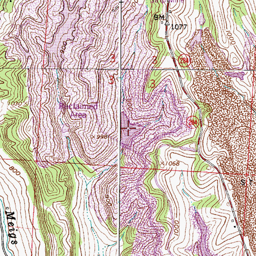 Topographic Map of Ohio Power Company Pond 9515-019, OH