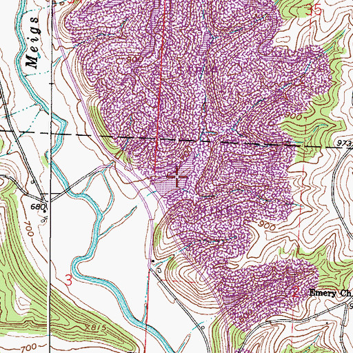 Topographic Map of Ohio Power Company Pond 9515-021, OH