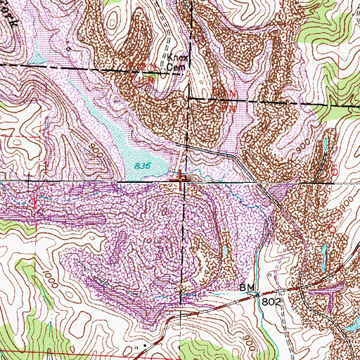Topographic Map of Ohio Power Company Pond Mb-46 Dam, OH