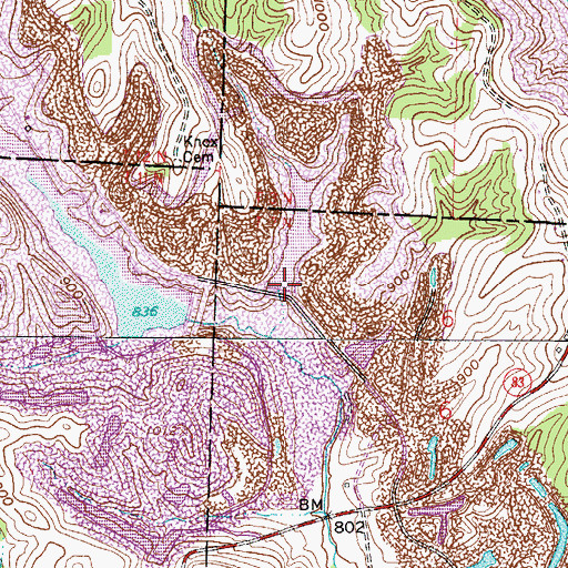 Topographic Map of Ohio Power Company Pond Mm-46 Dam, OH