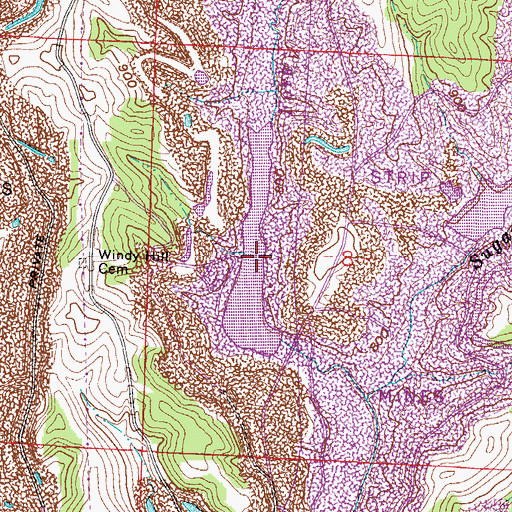 Topographic Map of Ohio Power Company Pond Mm-34, OH