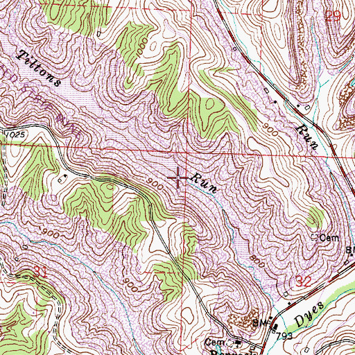 Topographic Map of Ohio Power Company Pond Nb-93 Dam, OH