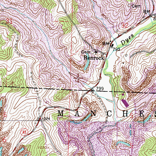 Topographic Map of Ohio Power Company Pond 9615-020, OH