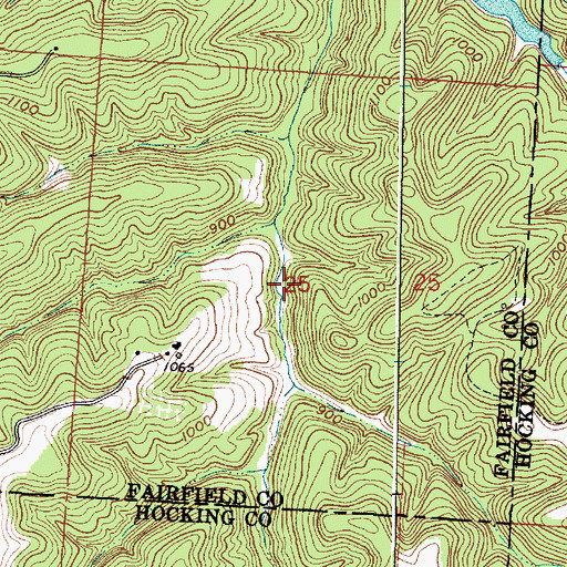 Topographic Map of Snortin Ridge Farm Lake Dam, OH