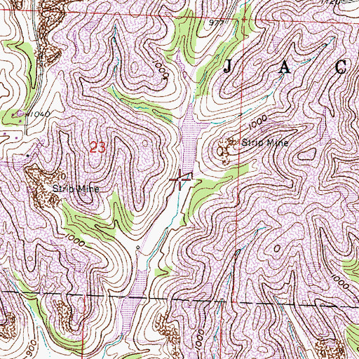 Topographic Map of Peabody Coal Company Dam 0117-013 Dam, OH