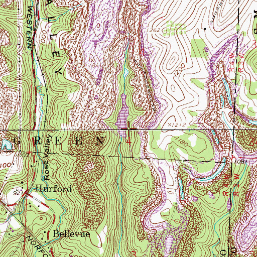 Topographic Map of Adena Fish and Game Club Dam, OH