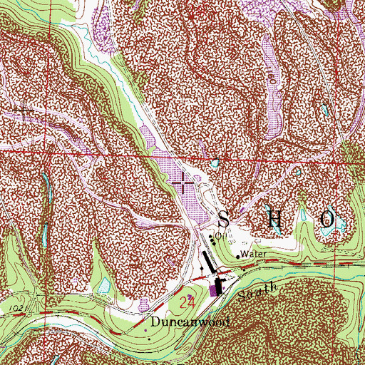 Topographic Map of Consolidation Coal Company Pond 0107-, OH