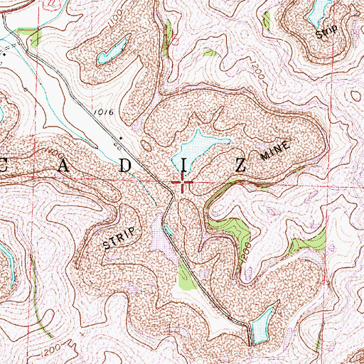 Topographic Map of Brushy Fork Dam Number Seven, OH
