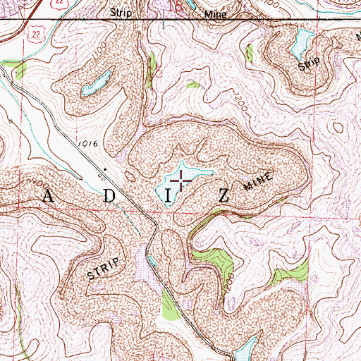 Topographic Map of Brushy Fork Reservoir Number Seven, OH