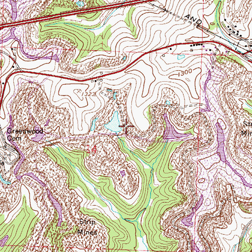 Topographic Map of Crawford Pond Dam, OH