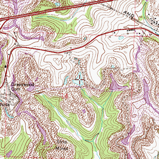 Topographic Map of Crawford Pond, OH
