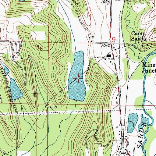 Topographic Map of Great Trails Girl Scouts Pond, OH