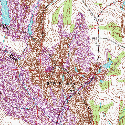Topographic Map of Ohio Power Company Pond Mb-165 Dam, OH