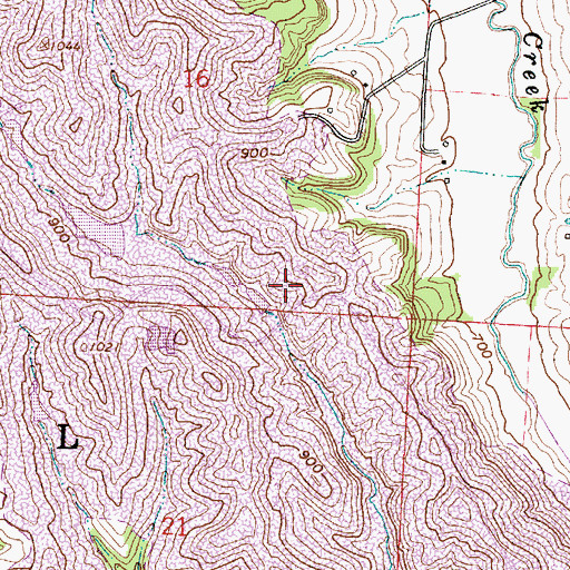 Topographic Map of Ohio Power Company Pond 9516-010 Dam, OH